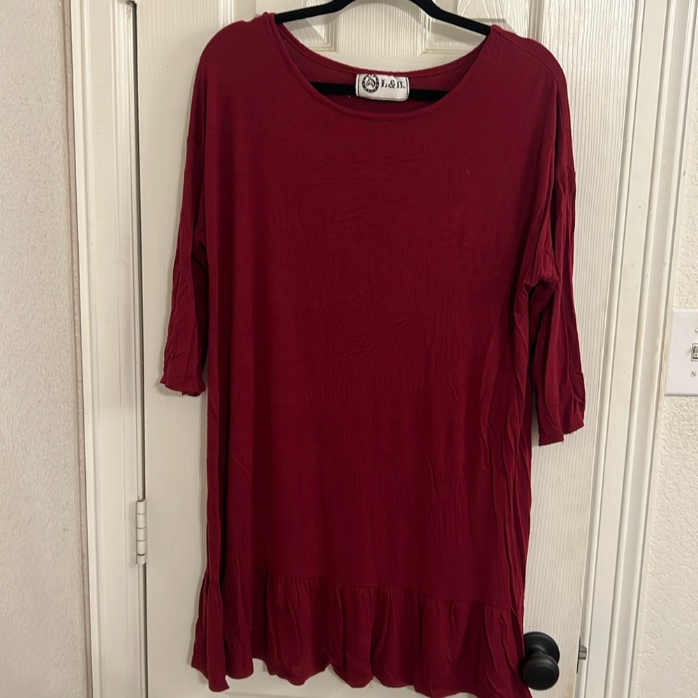 Red Ruffle Dress